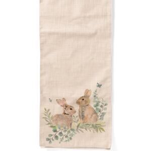 House and Garden Table Runner Bunny Eucalyptus Farmhouse Prairie Cottage
